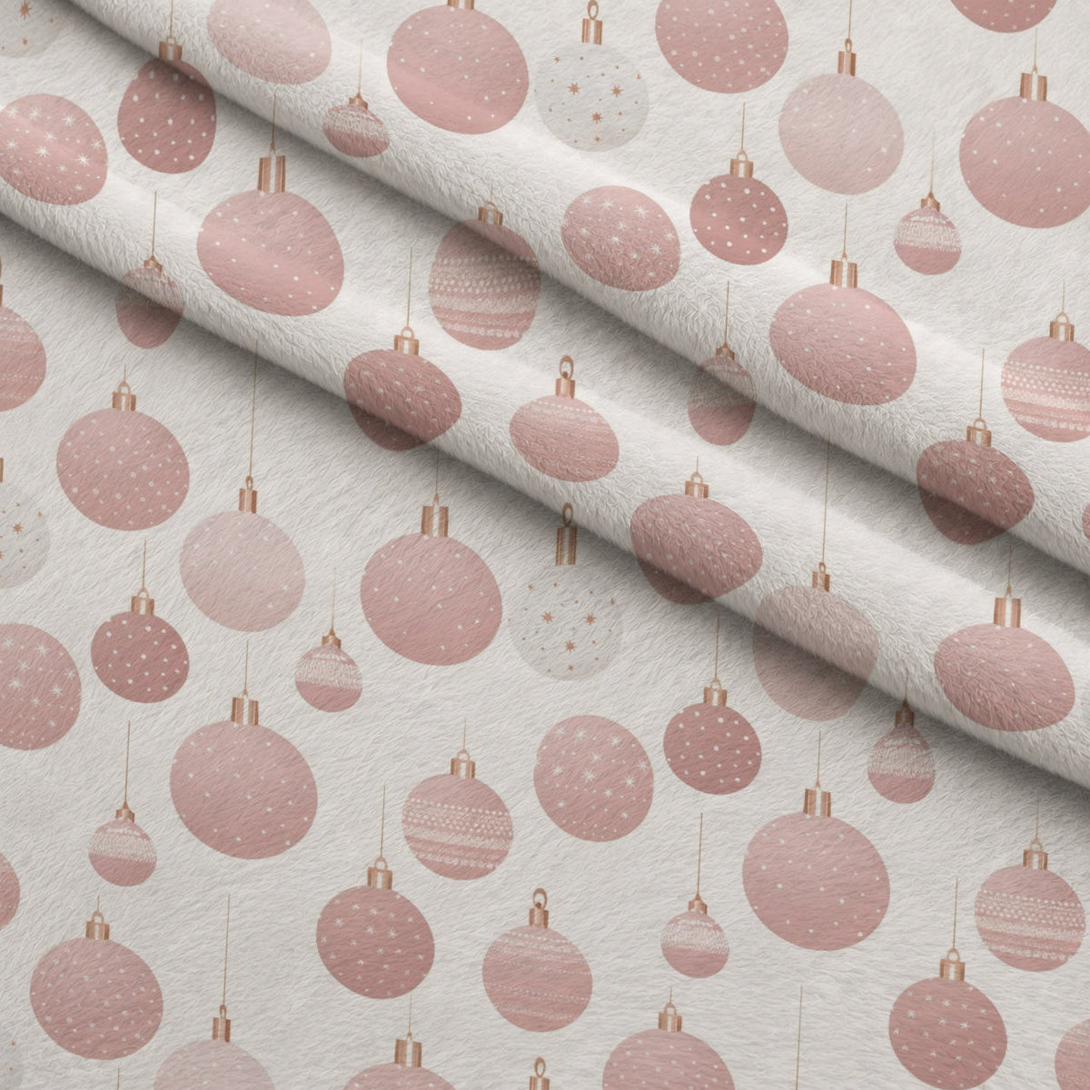 Blush Snowfall Pattern 3 Minky Fabric