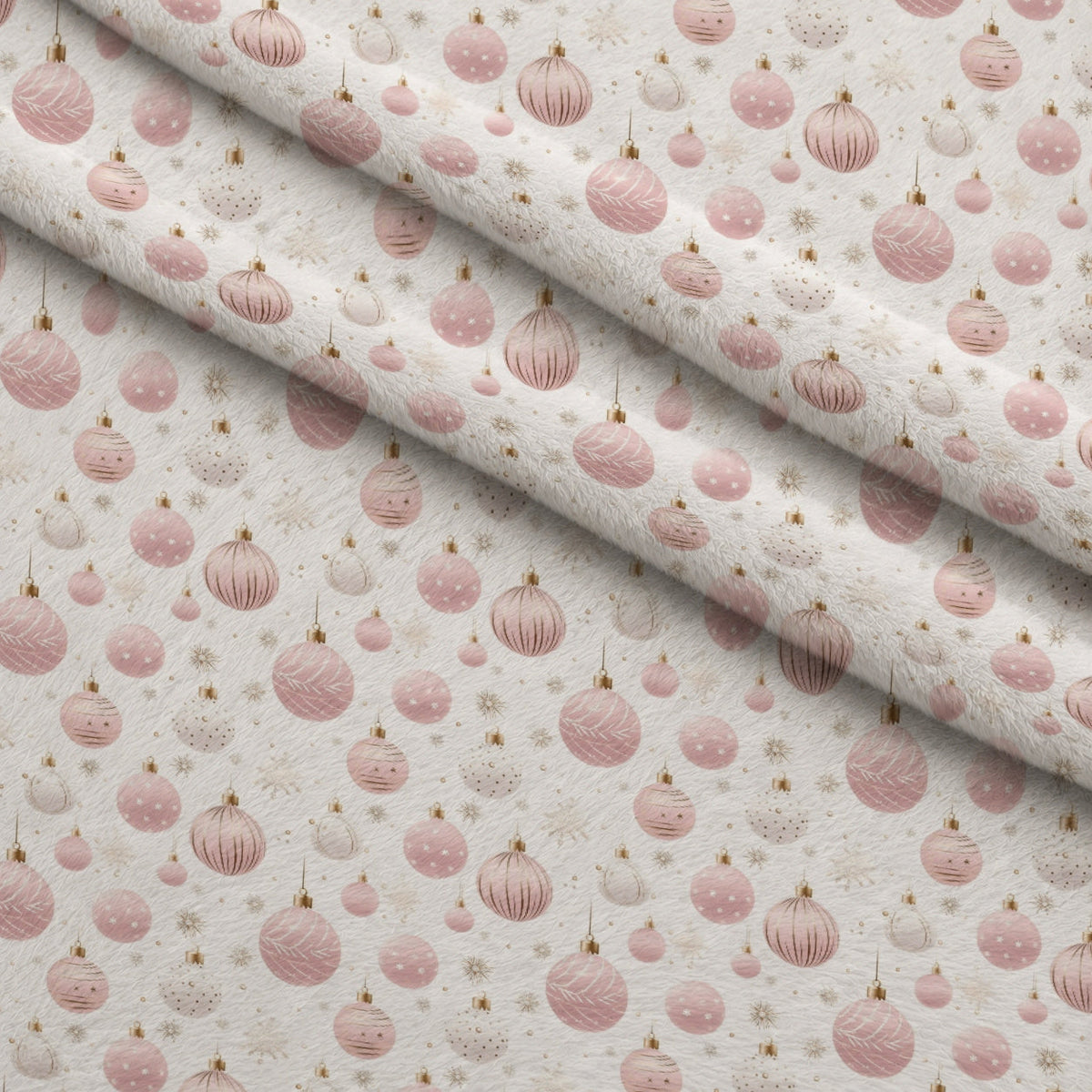 Blush Snowfall Pattern 4 Minky Fabric