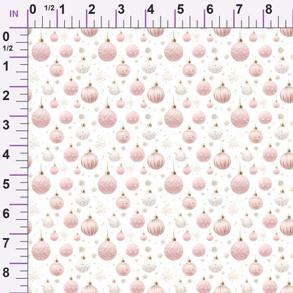 Blush Snowfall Pattern 4 Minky Fabric