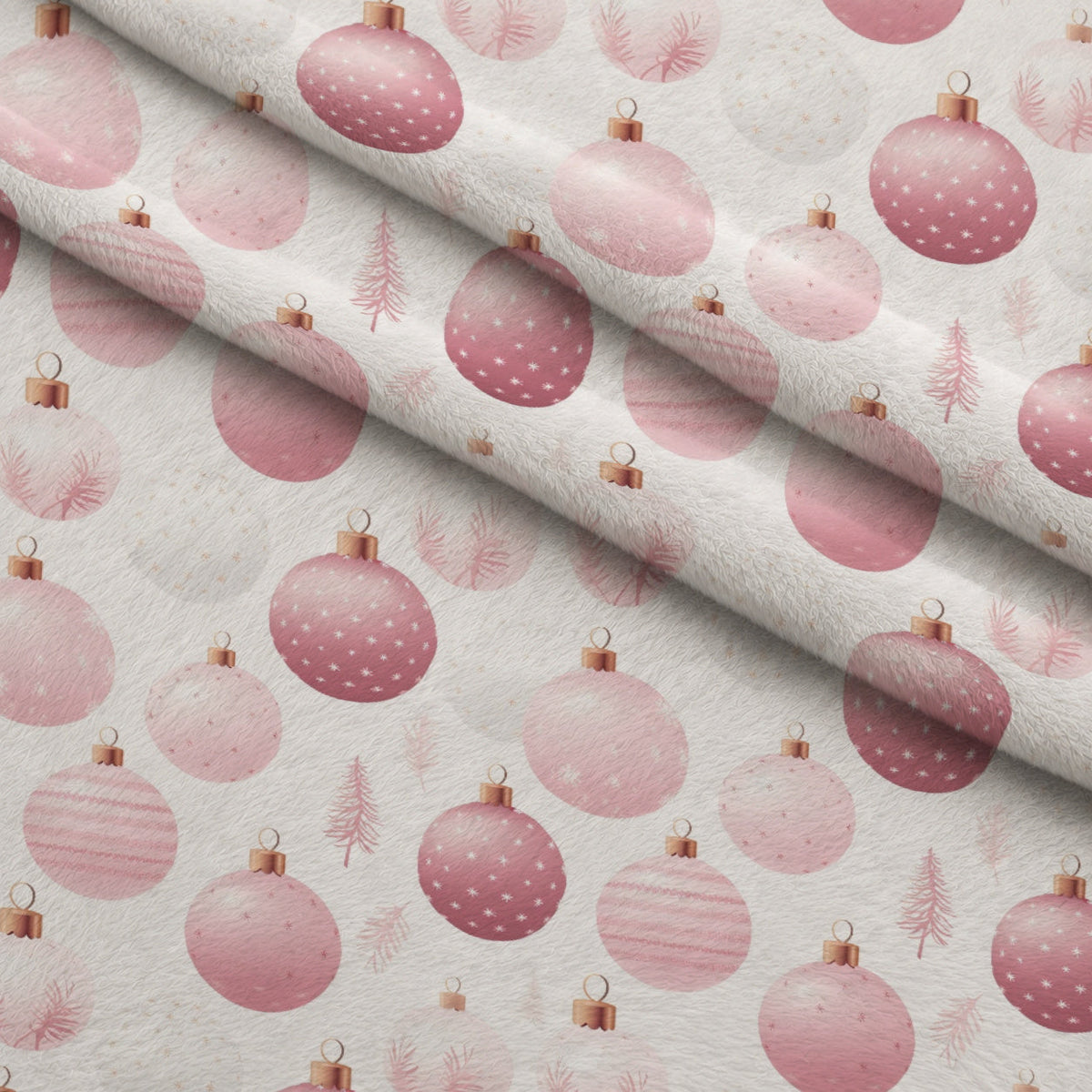 Blush Snowfall Pattern 5 Minky Fabric
