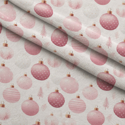 Blush Snowfall Pattern 5 Minky Fabric