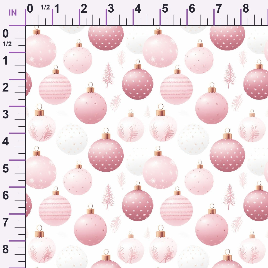Blush Snowfall Pattern 5 Minky Fabric