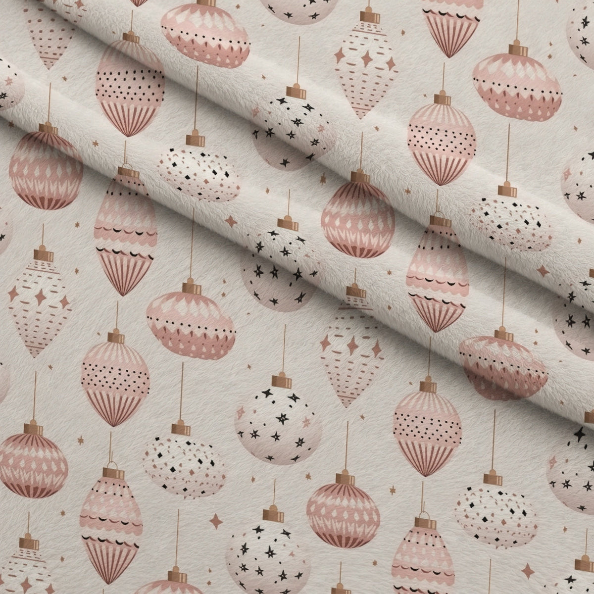 Blush Snowfall Pattern 7 Minky Fabric