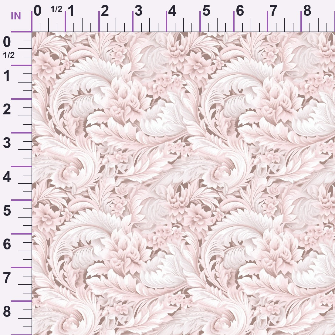 Blush Snowfall Pattern 8 Minky Fabric