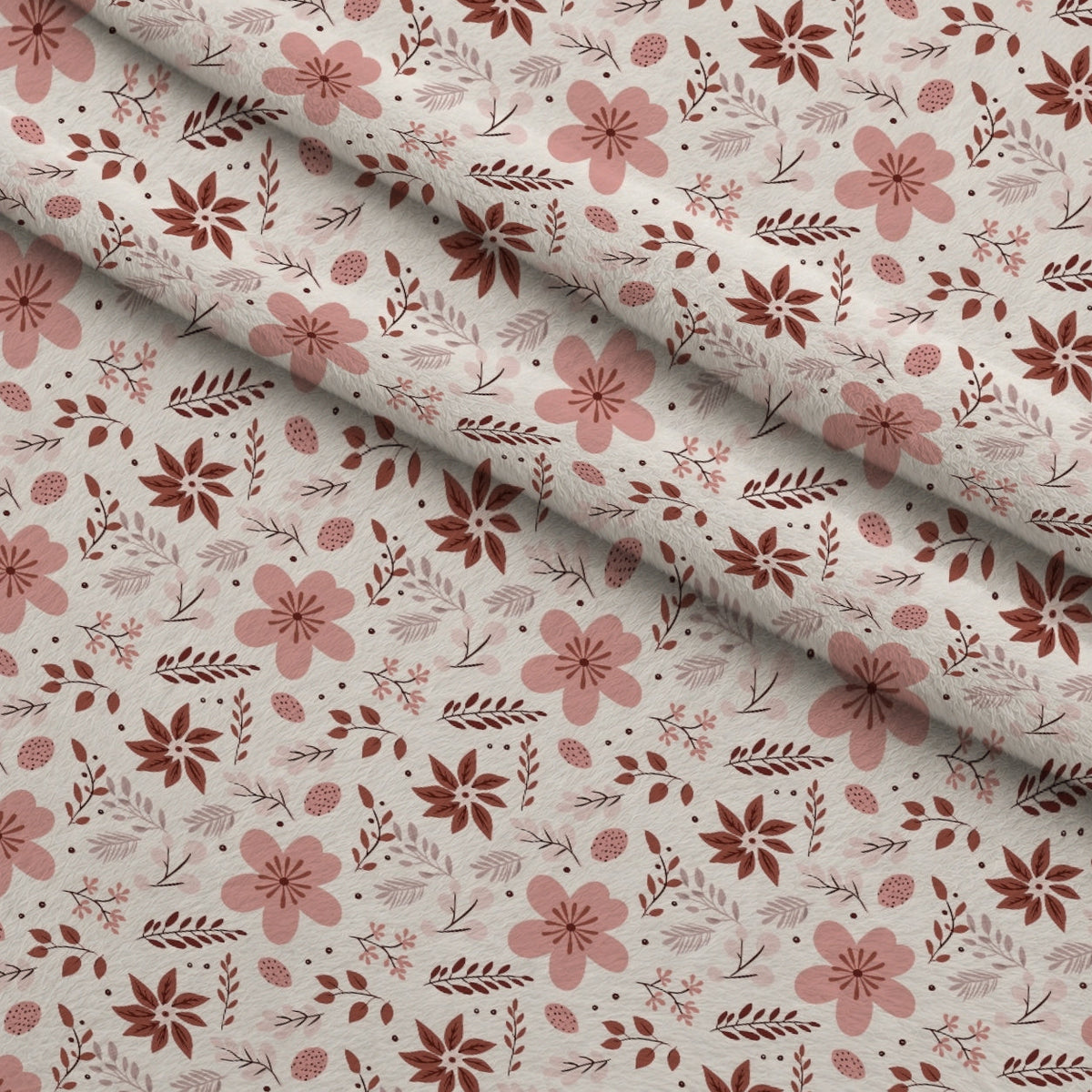 Blush Snowfall Pattern 9 Minky Fabric
