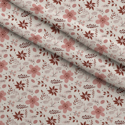 Blush Snowfall Pattern 9 Minky Fabric