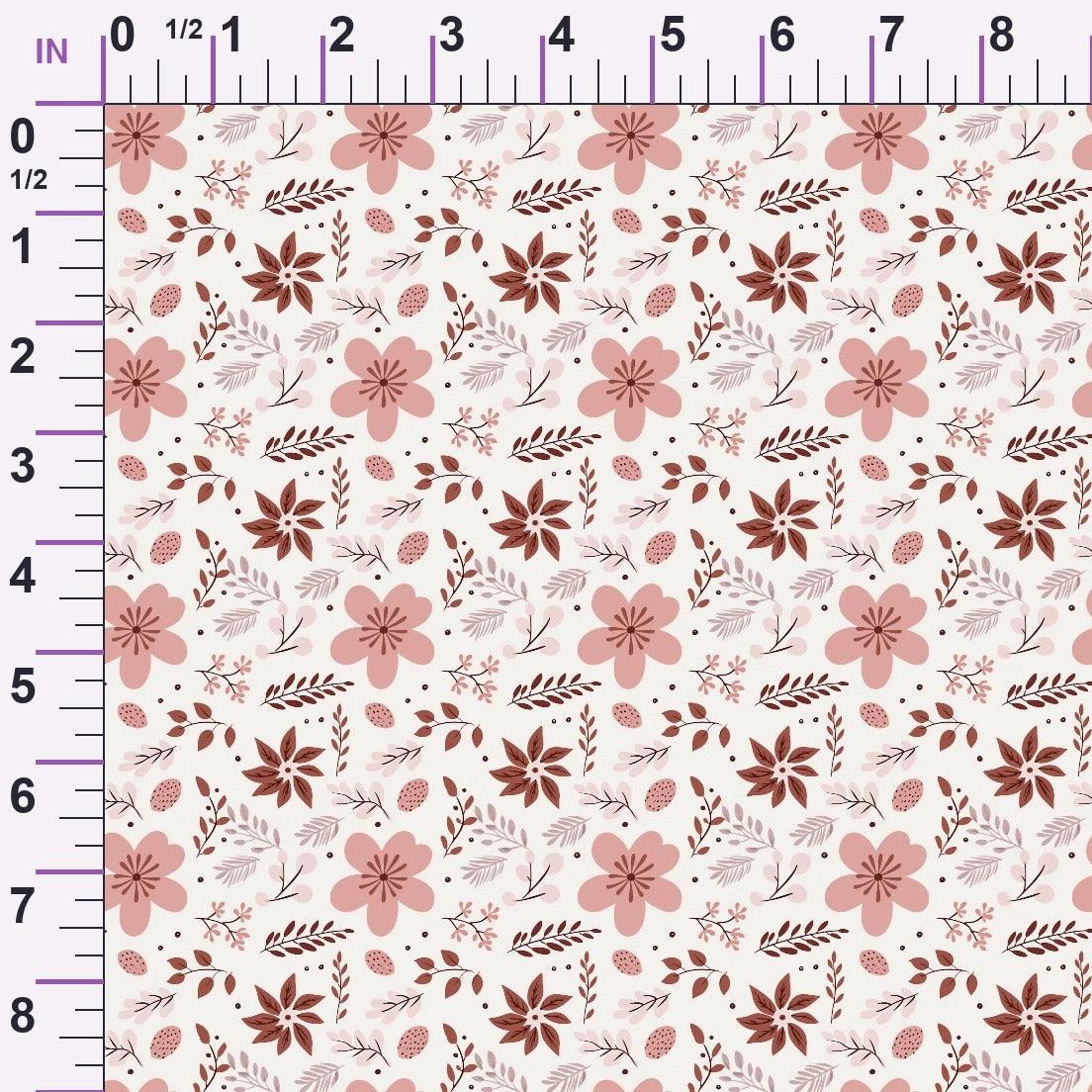 Blush Snowfall Pattern 9 Minky Fabric