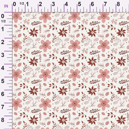 Blush Snowfall Pattern 9 Minky Fabric