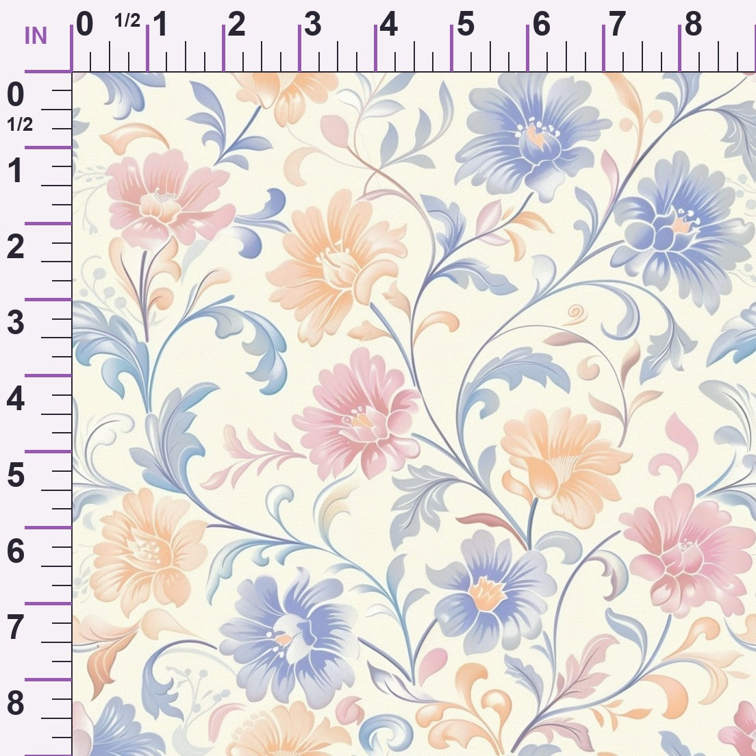 Blushing Meadow Pattern 1 Minky Fabric