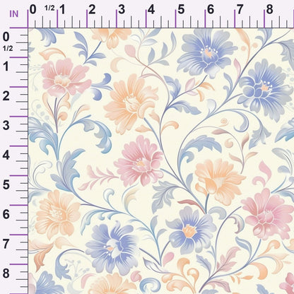 Blushing Meadow Pattern 1 Minky Fabric
