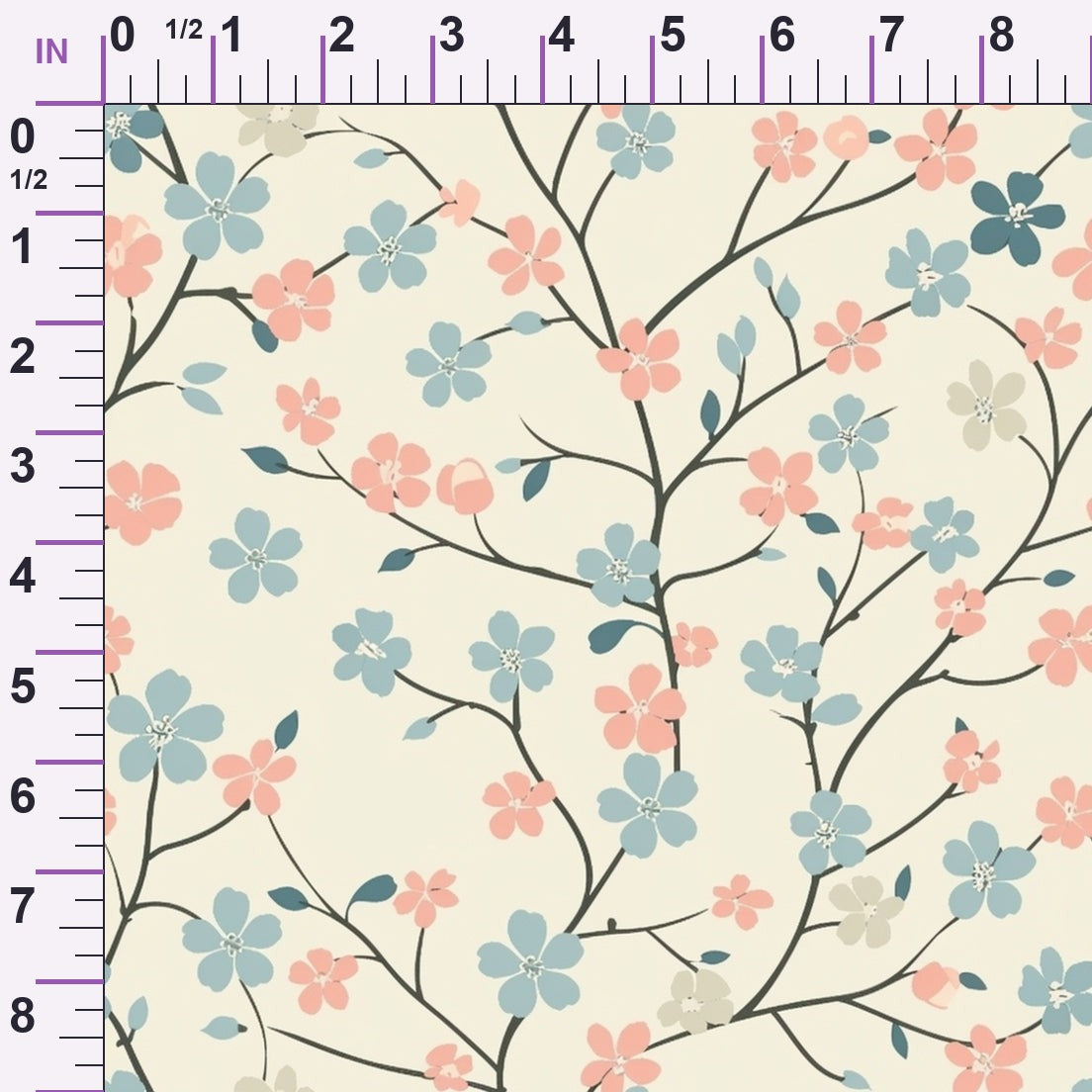 Blushing Meadow Pattern 10 Minky Fabric