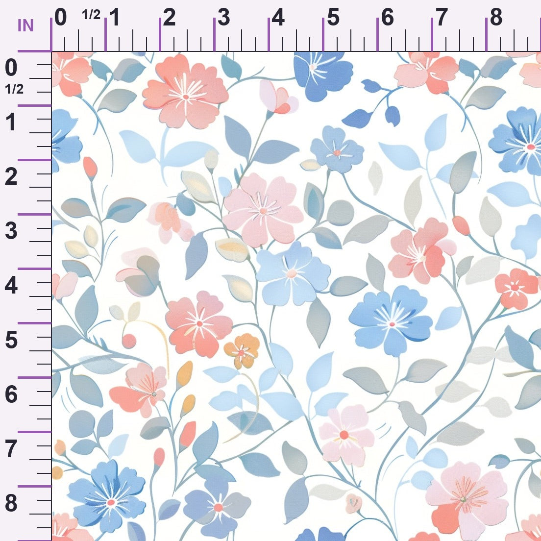 Blushing Meadow Pattern 2 Minky Fabric