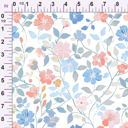 Blushing Meadow Pattern 2 Minky Fabric
