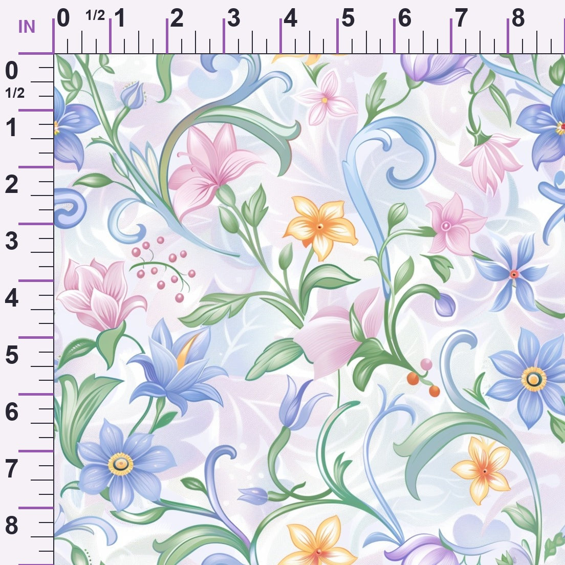 Blushing Meadow Pattern 21 Minky Fabric
