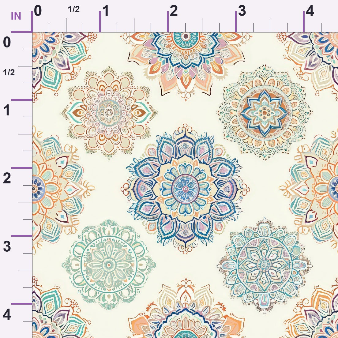 Boho Medallions Pattern 1 Minky Fabric