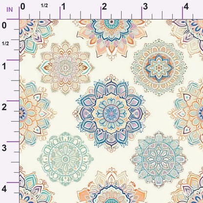 Boho Medallions Pattern 1 Minky Fabric