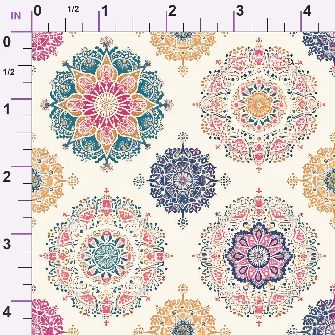 Boho Medallions Pattern 4 Minky Fabric
