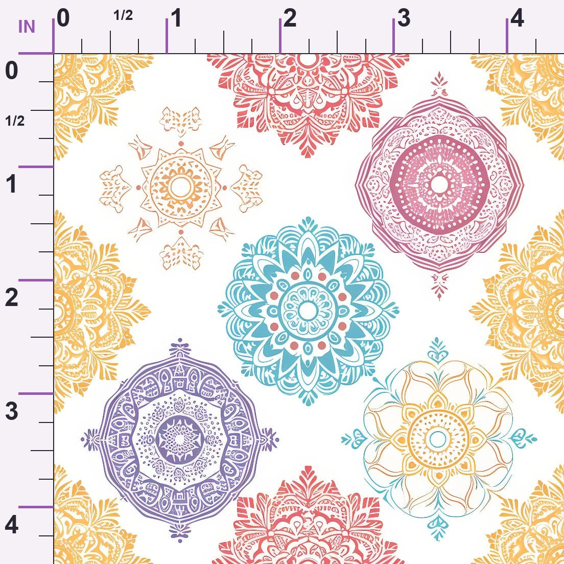 Boho Medallions Pattern 8 Minky Fabric