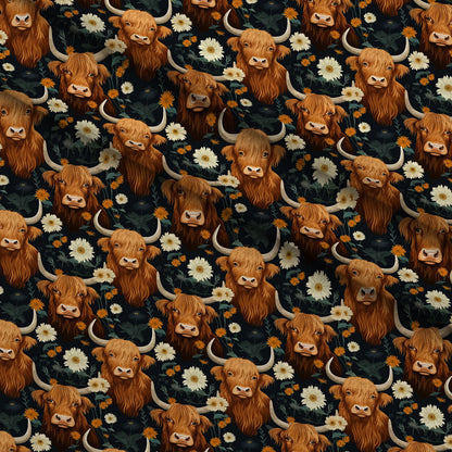 Bovine Blooms Pattern 1 Minky Fabric