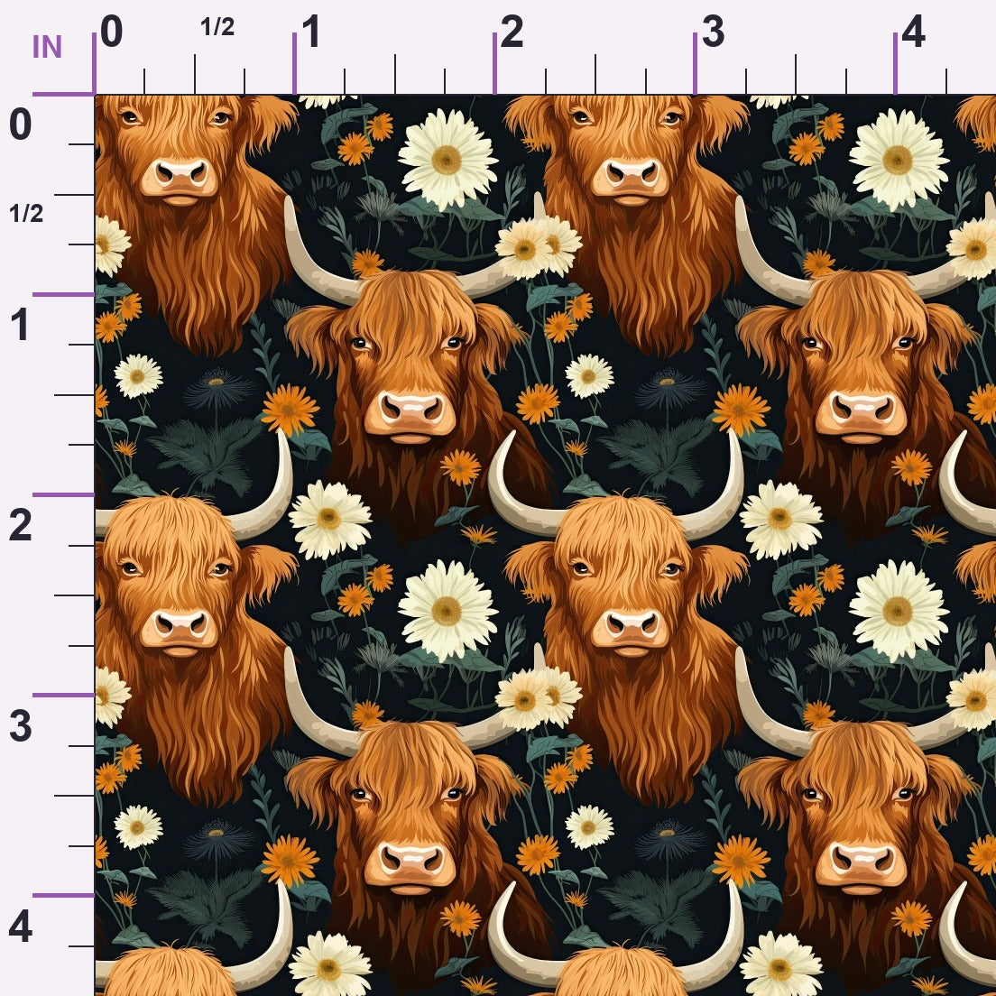 Bovine Blooms Pattern 1 Minky Fabric