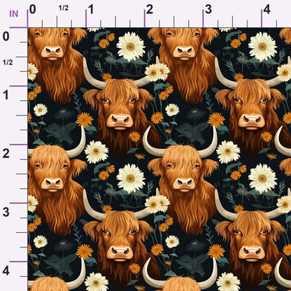 Bovine Blooms Pattern 1 Minky Fabric