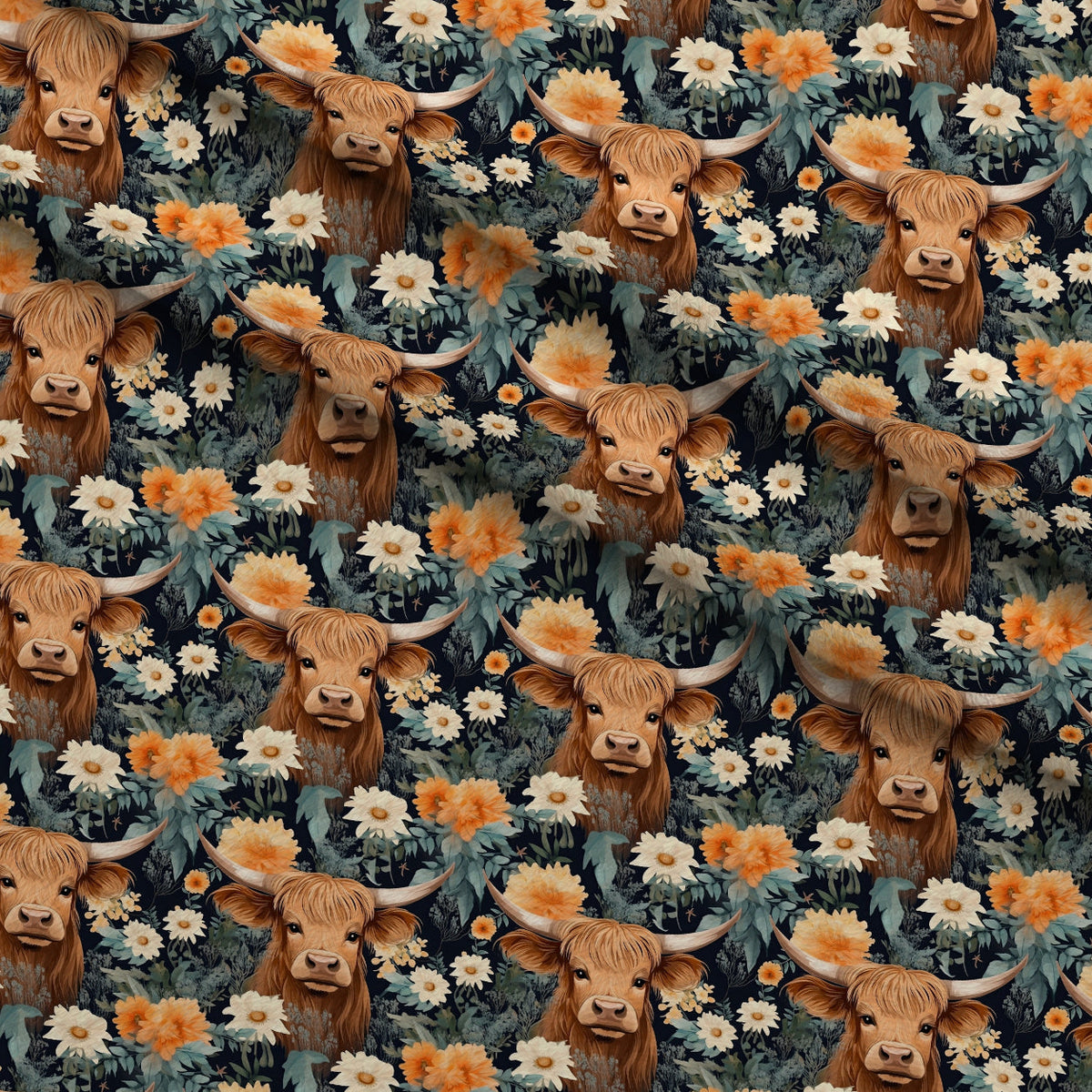 Bovine Blooms Pattern 11 Minky Fabric