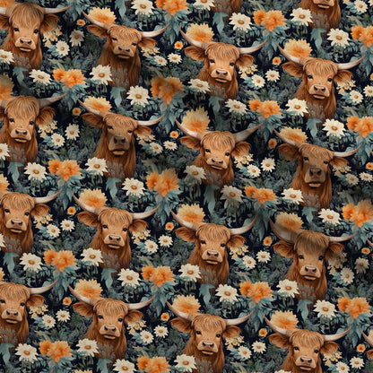 Bovine Blooms Pattern 11 Minky Fabric