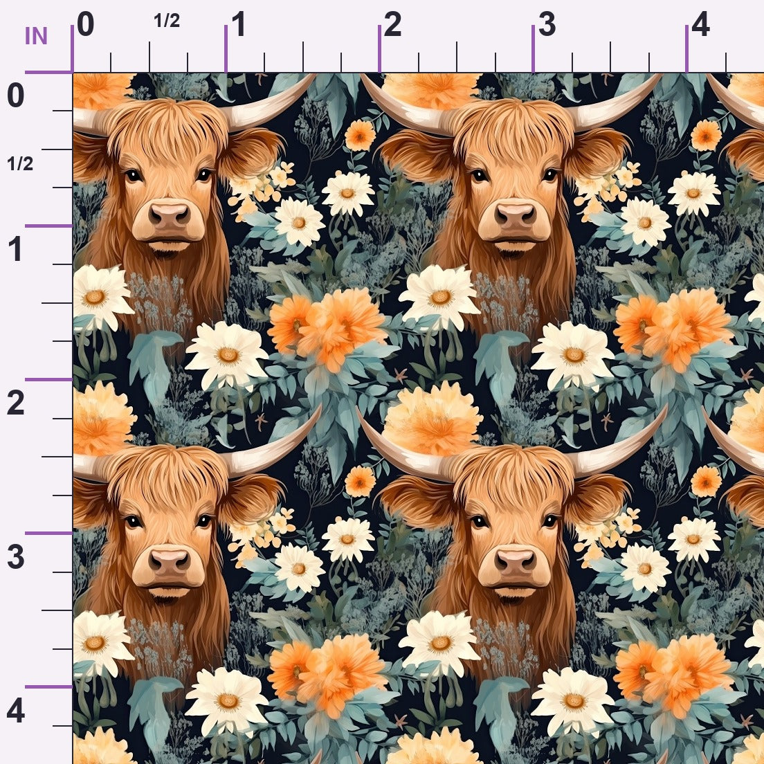 Bovine Blooms Pattern 11 Minky Fabric