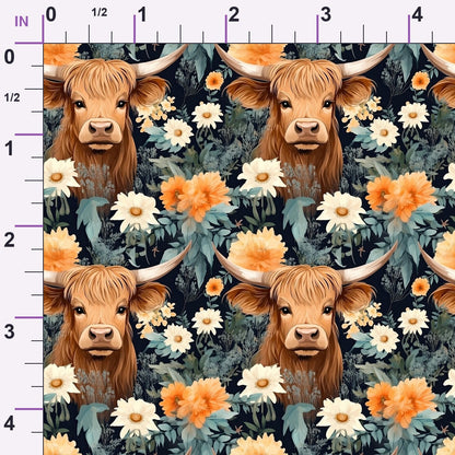 Bovine Blooms Pattern 11 Minky Fabric