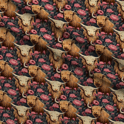 Bovine Blooms Pattern 12 Minky Fabric
