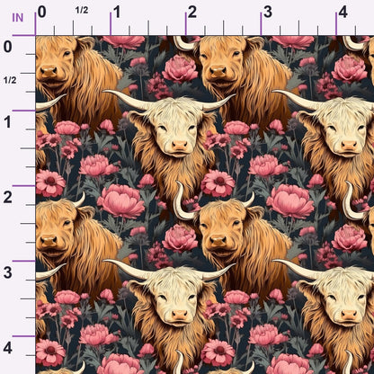 Bovine Blooms Pattern 12 Minky Fabric