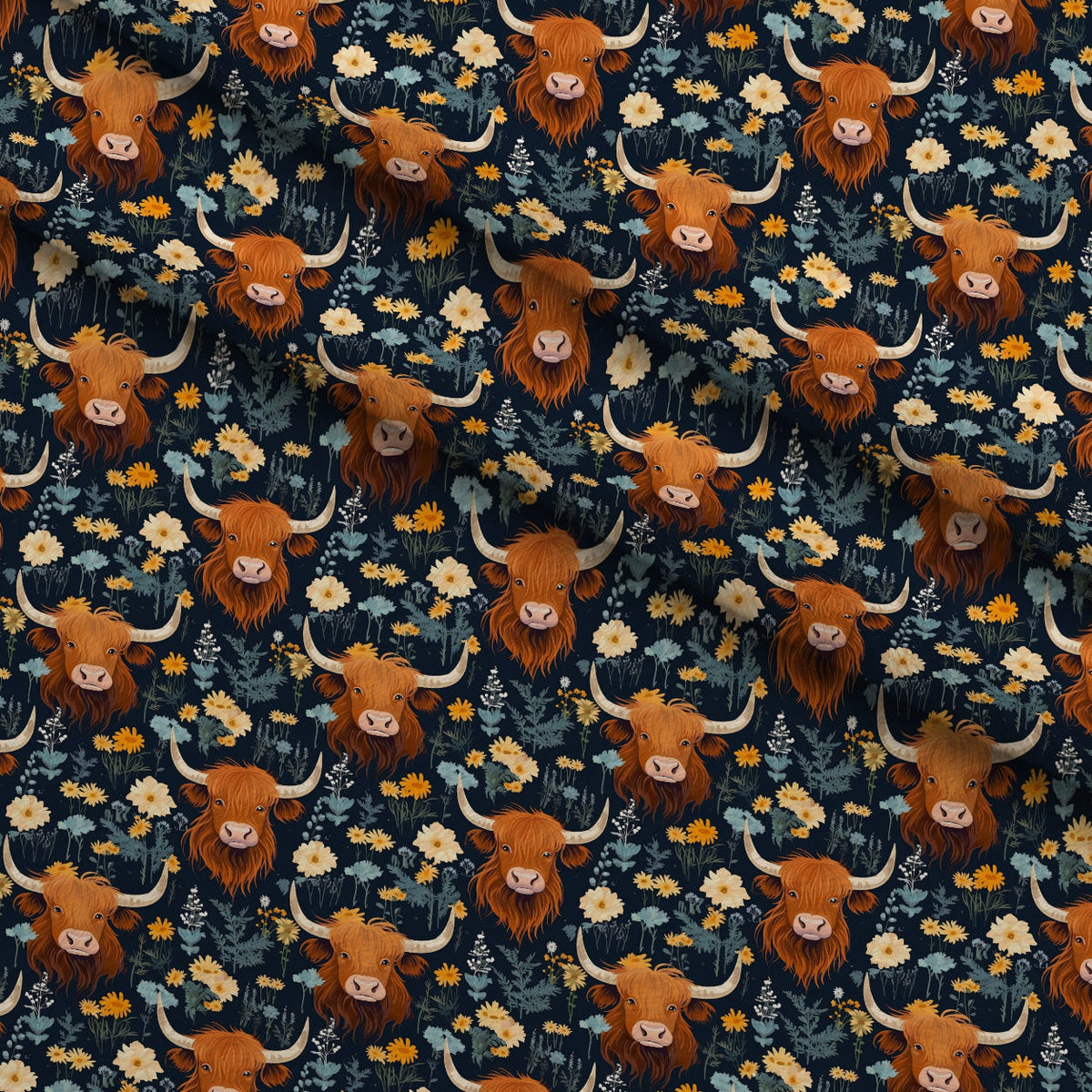 Bovine Blooms Pattern 2 Minky Fabric