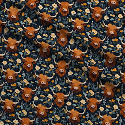 Bovine Blooms Pattern 2 Minky Fabric