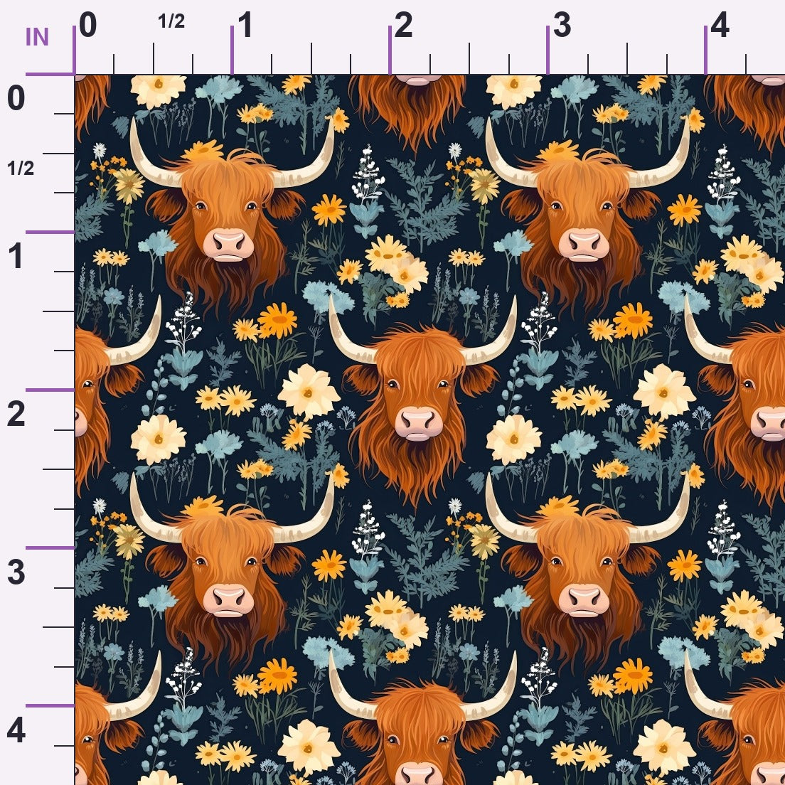 Bovine Blooms Pattern 2 Minky Fabric