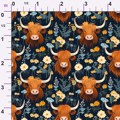 Bovine Blooms Pattern 2 Minky Fabric