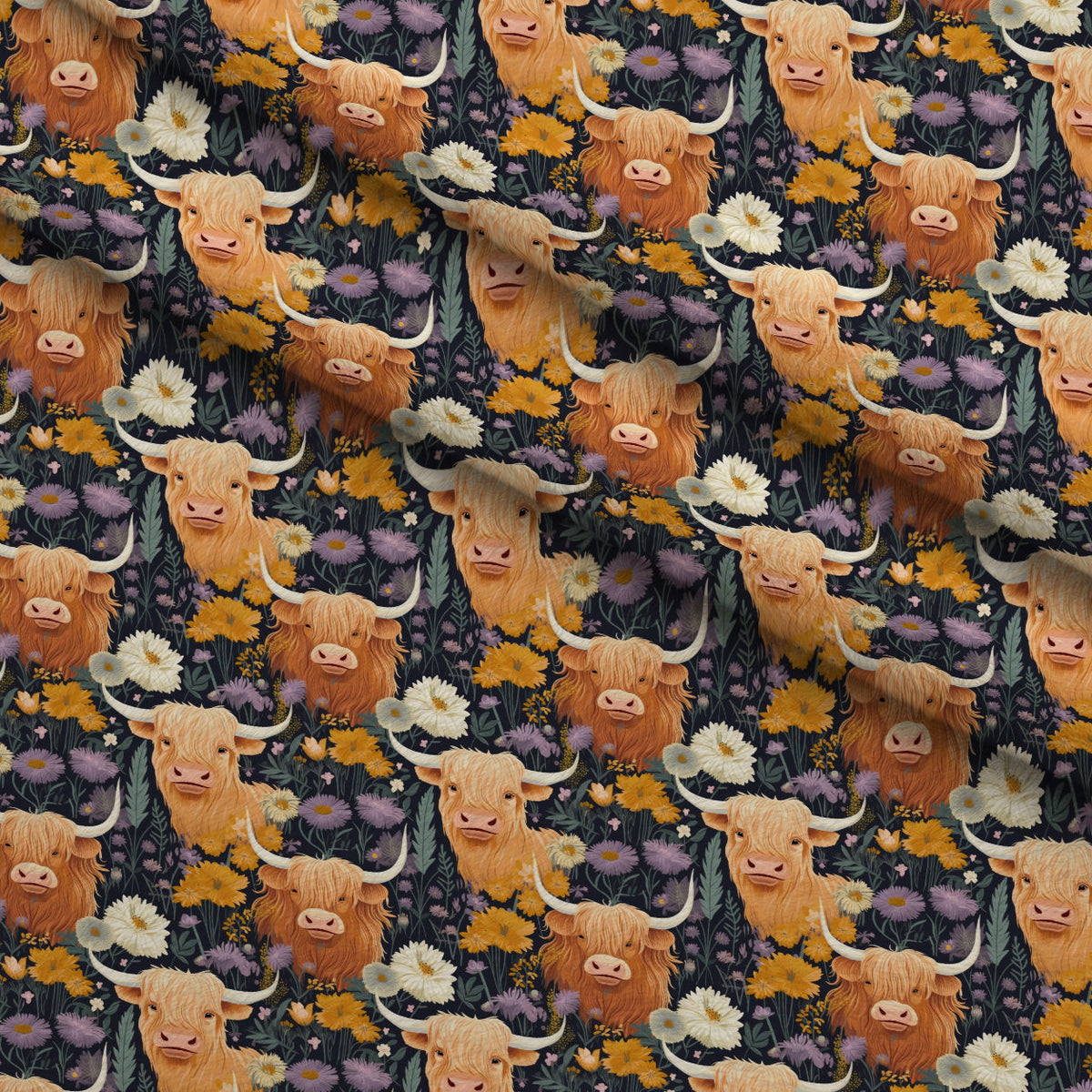Bovine Blooms Pattern 4 Minky Fabric