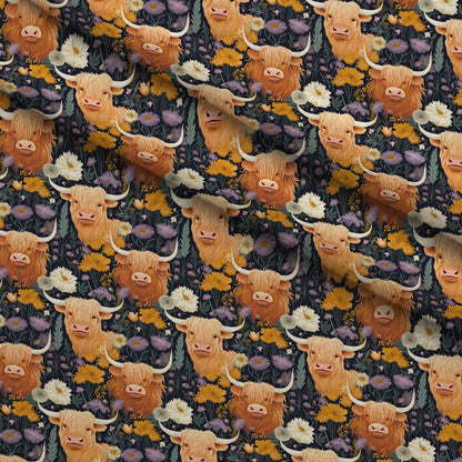 Bovine Blooms Pattern 4 Minky Fabric