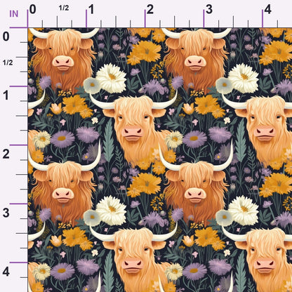 Bovine Blooms Pattern 4 Minky Fabric