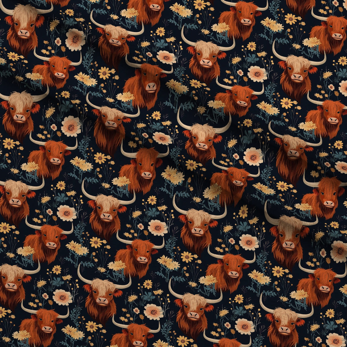Bovine Blooms Pattern 5 Minky Fabric