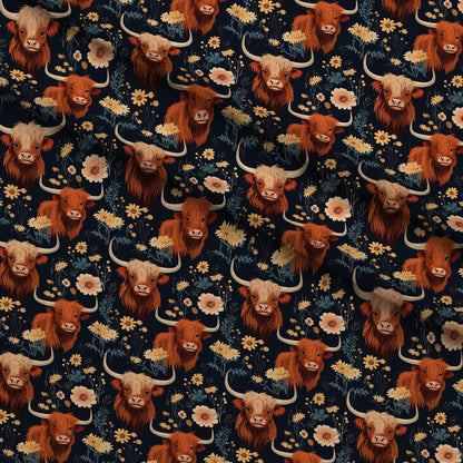 Bovine Blooms Pattern 5 Minky Fabric