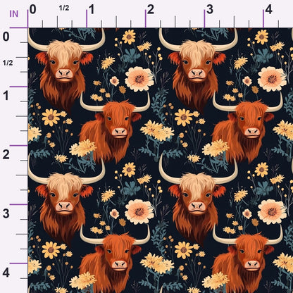 Bovine Blooms Pattern 5 Minky Fabric