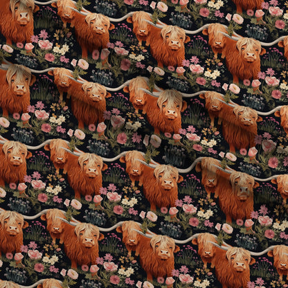 Bovine Blooms Pattern 6 Minky Fabric