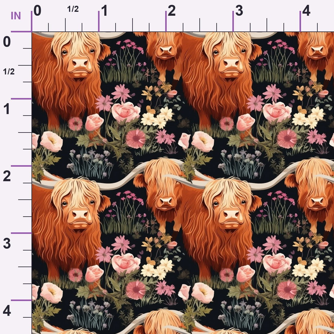 Bovine Blooms Pattern 6 Minky Fabric