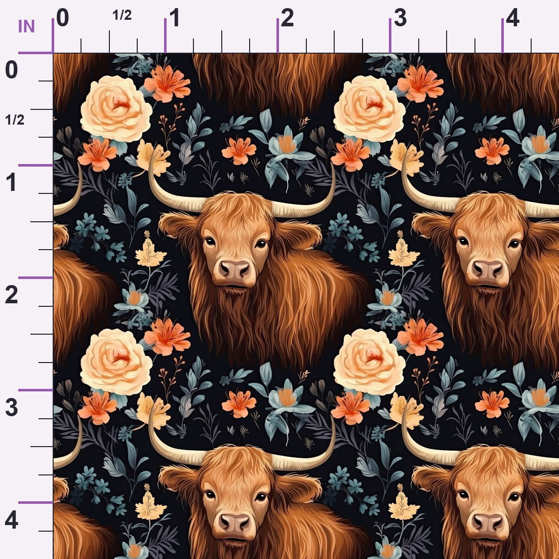 Bovine Blooms Pattern 7 Minky Fabric