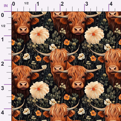 Bovine Blooms Pattern 8 Minky Fabric