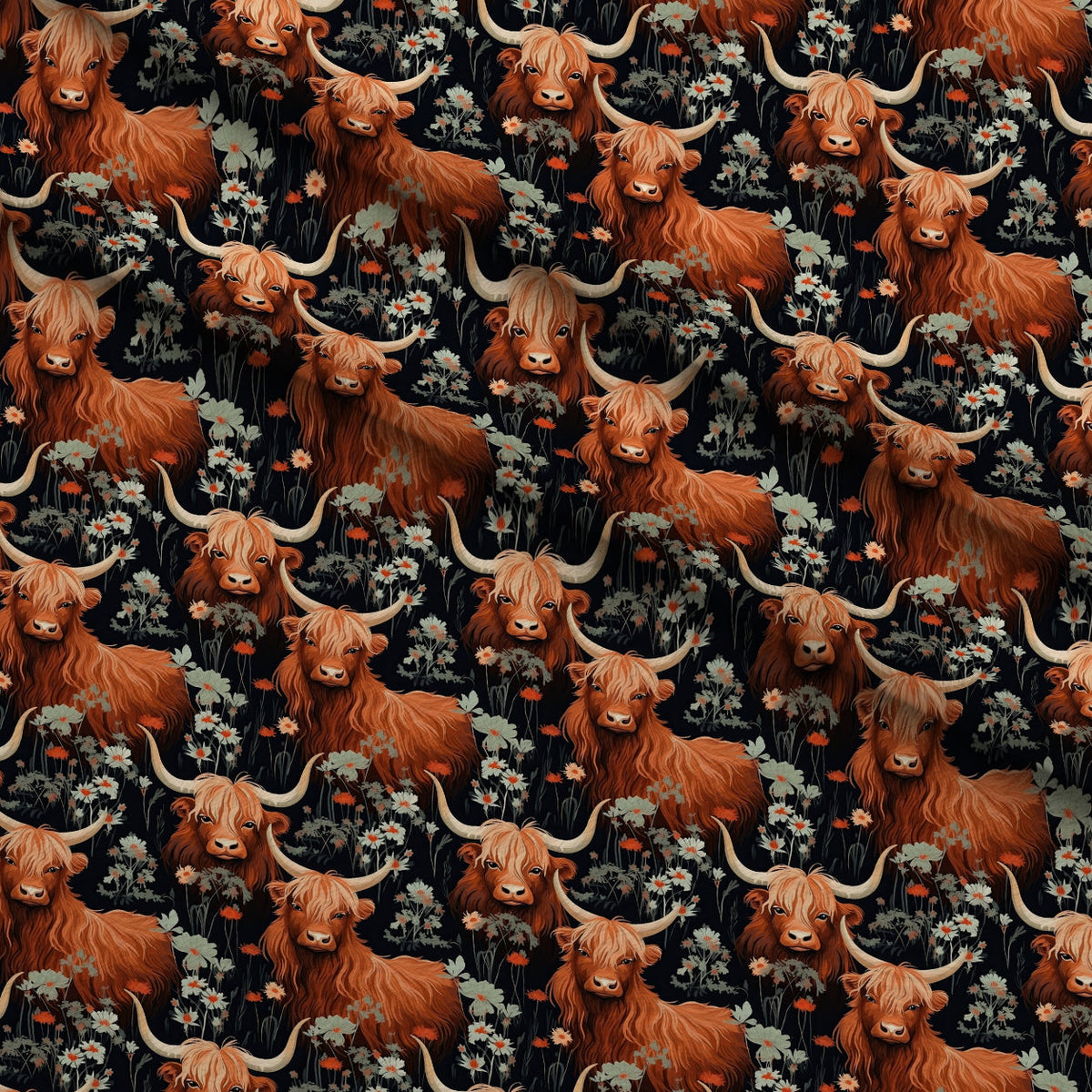 Bovine Blooms Pattern 9 Minky Fabric