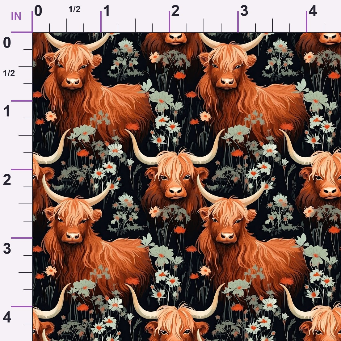 Bovine Blooms Pattern 9 Minky Fabric