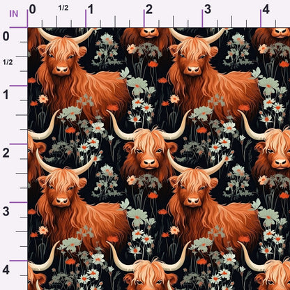 Bovine Blooms Pattern 9 Minky Fabric