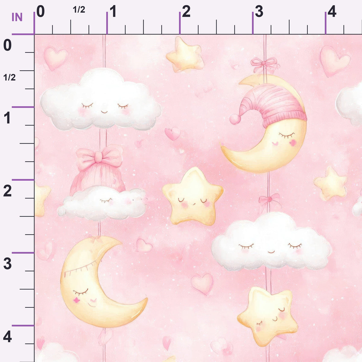 Bows and Blooms Pattern 1 Minky Fabric