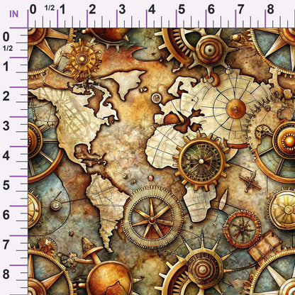 Brass Atlas Pattern 10 Minky Fabric